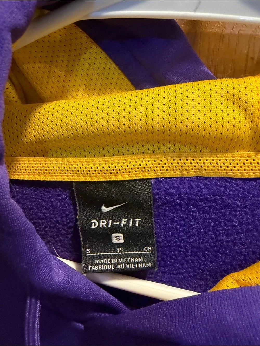 Nike Purple and Gold Dri-FIT Hooded Sweatshirt